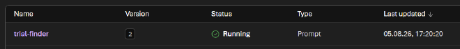 The agent version incremented in Foundry after the workflow run