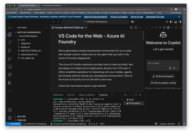 VS Code for the Web